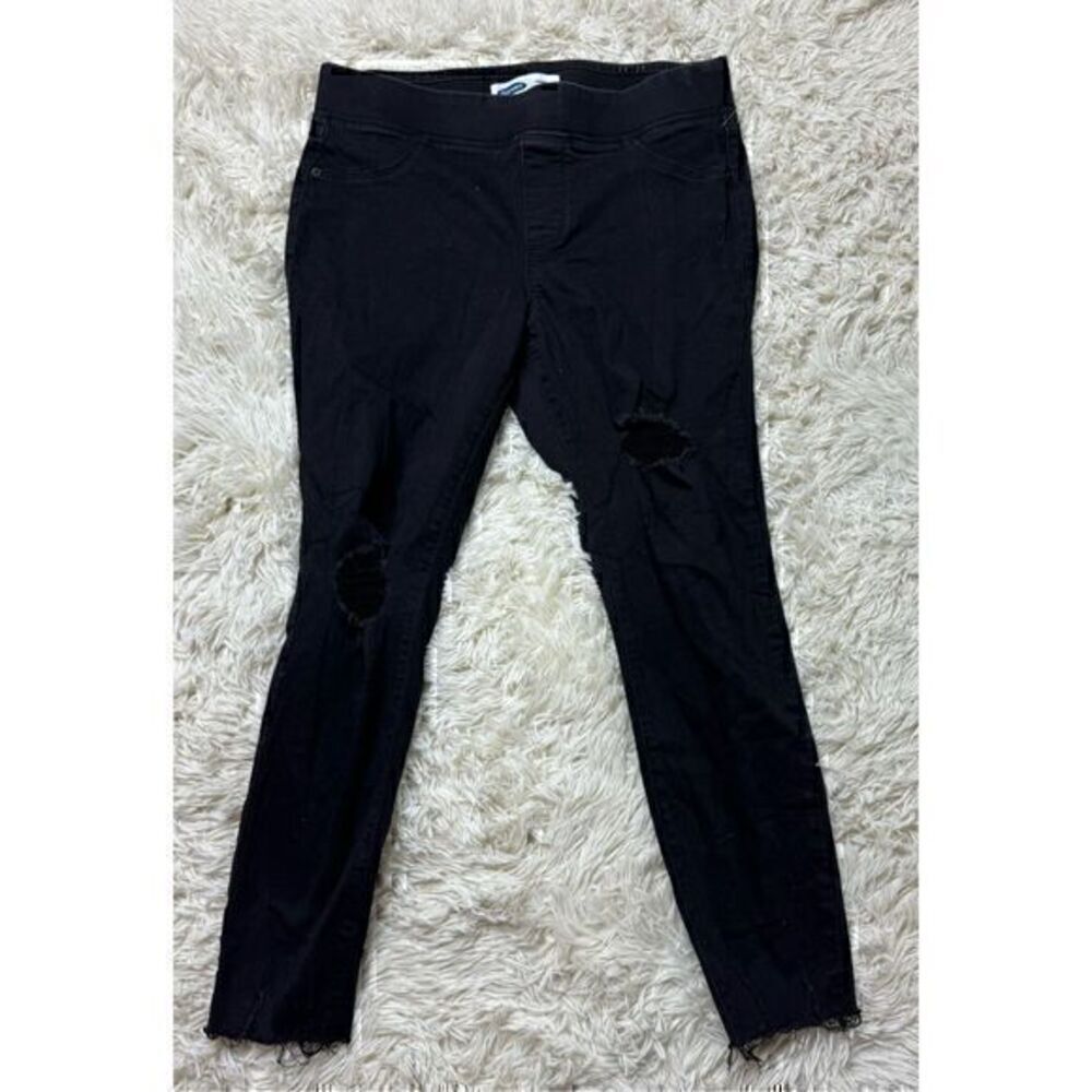 Women’s Old Navy Distressed High rise Rockstar Black Jegging Size 14